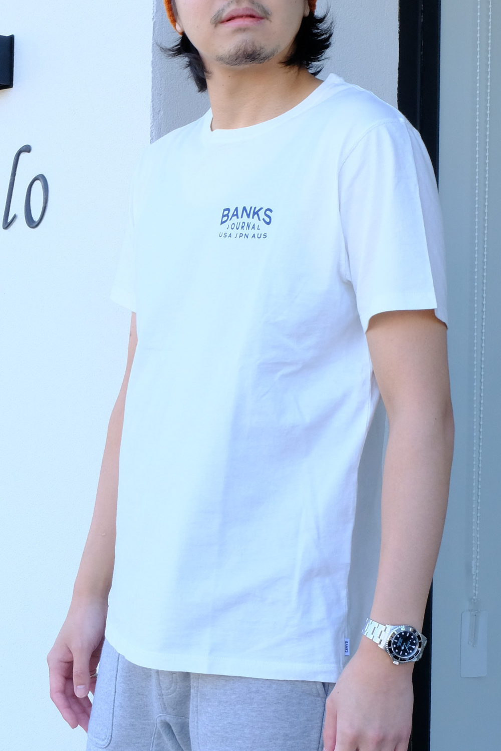 Banks ラスト1点 Mサイズ Yesterdays Tee Shirt ブランドロゴプリントtシャツ オフホワイト Filo