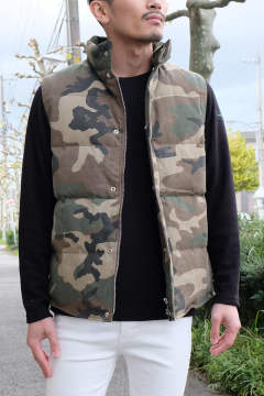 Resound Clothing ラスト1点 Laid Down Vest ダウンベスト カモフラージュ柄 Filo
